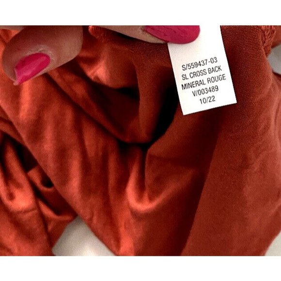 Old Navy  Fit & Flare Cami Mini Cross Cross Back Dress XXL red Pockets not NWT - Picture 8 of 9